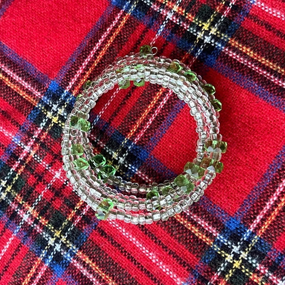 Bracelet Crystals Green and Clear